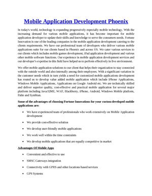 Calaméo - Mobile Application Development Phoenix