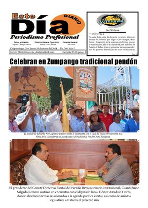 Periódico Este Día, celebran Pendón de Zumpango y funcionarios festejan a los niños.