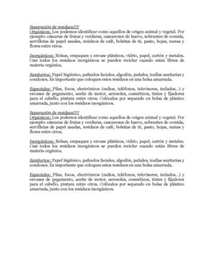 Separación de residuos