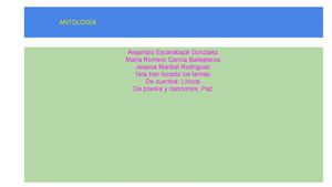 Antología: Cuentos Líricos,Poemas y Canciones de Paz 