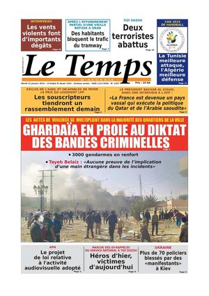 Le Temps d'Algérie Edtion du Mardi 21 Janvier 2014