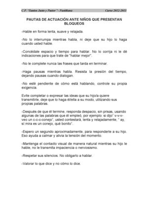 Pautas para padres