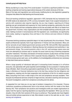 Calameo Banking Compliance And Bank Secrecy Act Get Specialist