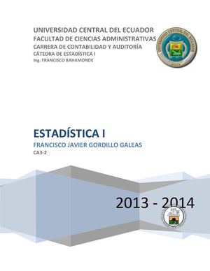 Estadistica I - Materia Tercer Semestre (Francisco Gordillo CA3-2)