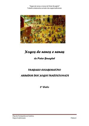 Xogos de nenos e nenas de Pieter Brueghel 2º ciclo