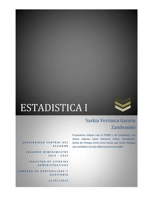 ESTADISTICA I; TOMO II