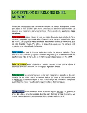 RELOJES