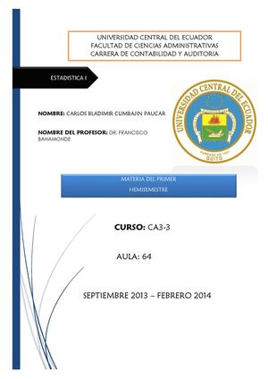 C.A 3-3 CARLOS CUMBAJIN ESTADISTICA I 