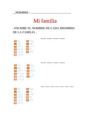 ficha "la familia"
