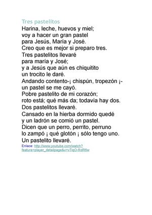 Villancico tres pastelitos
