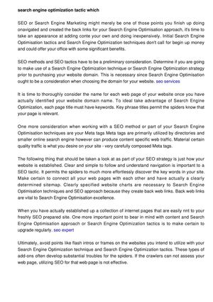 Search Engine Optimization Technique Which Are Effective but Low-cost