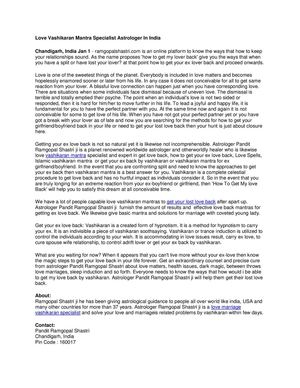 Love Vashikaran Mantra Specialist Astrologer In India