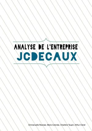 Analyse de l'entreprise JCDecaux