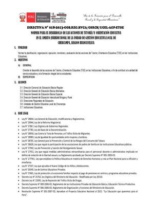 LINEAMIENTOS DE TUTORIA Y ORIENTACION EDUCATIVA