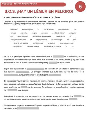 S.O.S. ¡Hay un lémur en peligro!