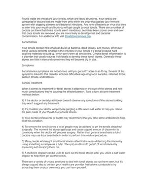 The Best Ways to Remove Tonsil Stones