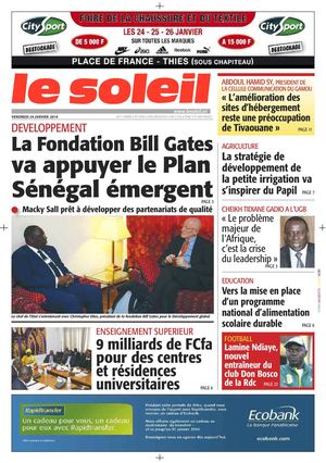 Edition du 24 Janvier 2014