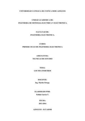 EJEMPLO DE MONOGRAFIA (LOS MULTIMETROS)