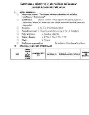 Unidad de aprendizaje