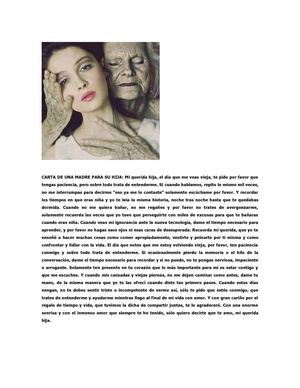 carta de una madre para su hija