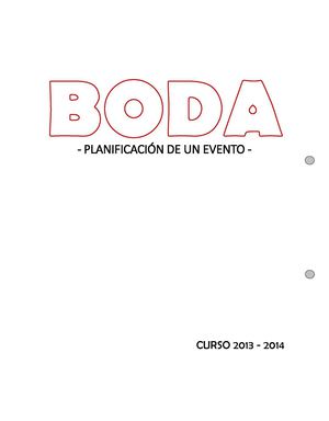 PLANIFICACIÓN DE UNA BODA