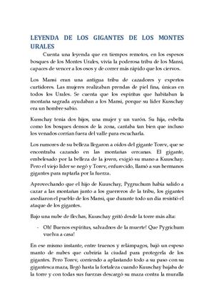 Leyenda de los gigantes de los Montes Urales