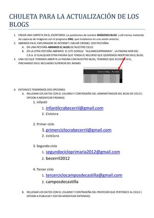 GUIA PARA LA ACTUALIZACION DE LOS BLOGS