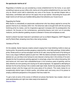 The superb flyfishing art of artist Mike Savlen