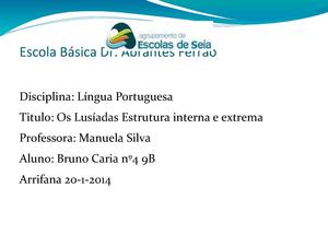 estrutura interna e externa dos lusiadas