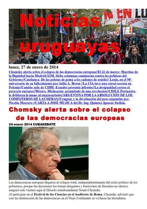 Noticias Uruguayas lunes 27 de enero del 2014