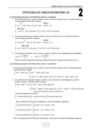 INTEGRRALES INDEFINIDAS -2