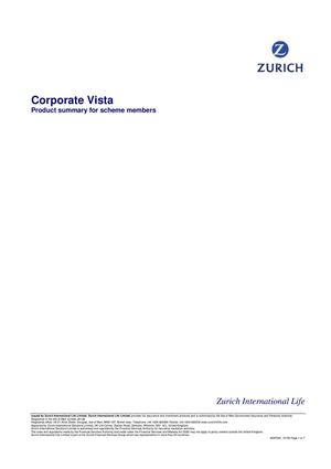 Corporate Vista retirement benefits product