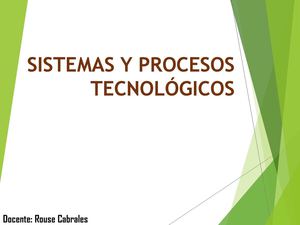 Sistemas Tecnológicos y sus Componentes 