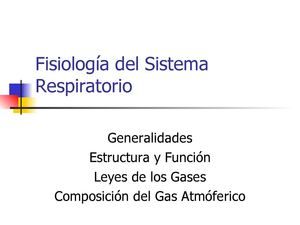 Fisiologia Respiratoria