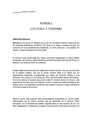 SONORA Y SU CULTURA (Word)