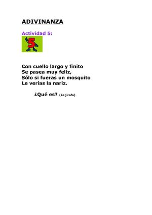  Actividad Adivinanza