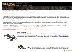 Nice Bargain Trophy Whitetail Hunting Xbows Around $five hundred dollar Range-2014 Cross-Bow Reports