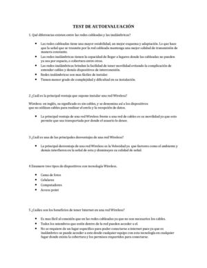 TEST DE AUTOEVALUACIÓN