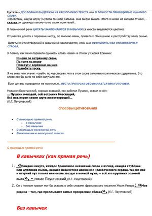 способы цитирования