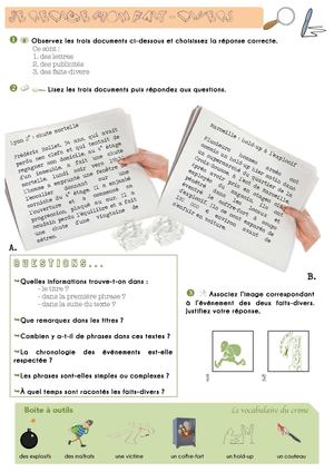 Rédiger son fait-divers 