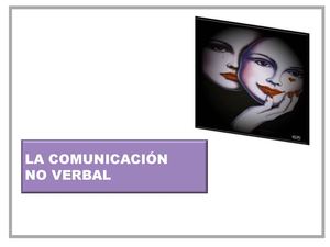 COMUNICACION NO VERBAL