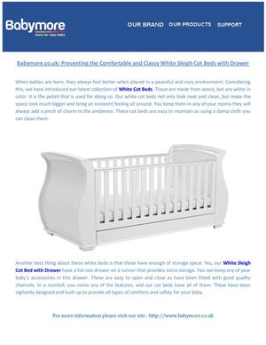 sleigh cot bed with drawer and mattress