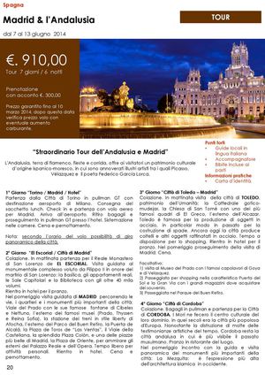 Tour Andalusia 7-13 giugno 2014