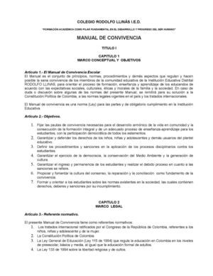 Manual de convivencia colegio Rodolfo Llinas