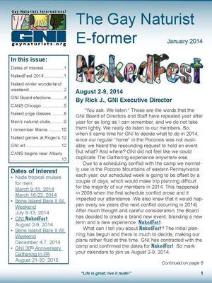 The Gay Naturist E-former: January 2014