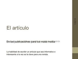 Pasos para hacer un artículo de revista