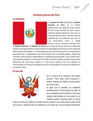 Simbolos patrios del Perú