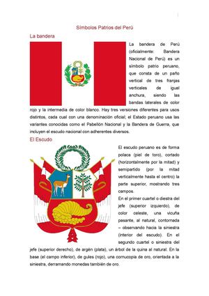 SÍMBOLOS PATRIOS DEL PERÚ