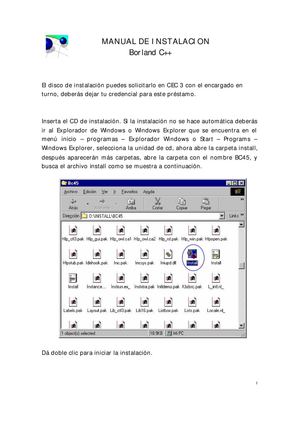 Manual de Instalacion Borland C++