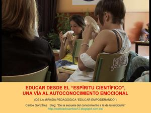 Educar el espíritu científico. Carlos González